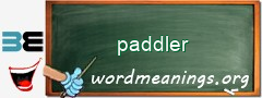 WordMeaning blackboard for paddler